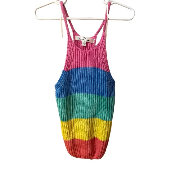Love Tree Kawaii Rainbow Knit Summer Festival Halter Tank Top Crop Top Small - Picture 5 of 8